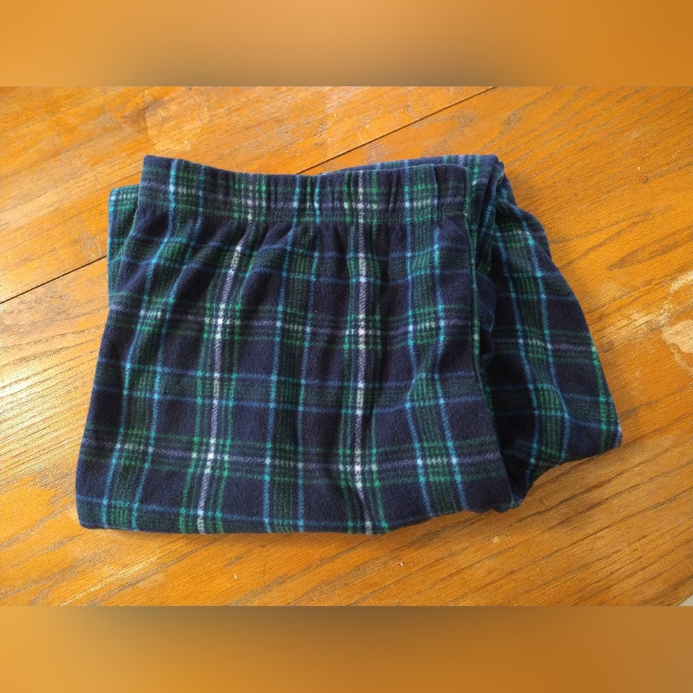 Blue Plaid XXL Men's Sleep Pants Long Kinnly